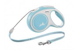 Flexi New Comfort поводок-рулетка (трос) для собак средних пород голубого цвета размер M: 8 м/20 кг