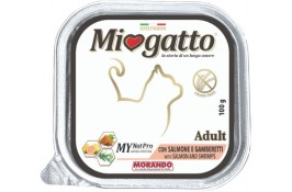 Morando Miogatto влажный корм для кошек с лососем и креветками 100г*32шт
