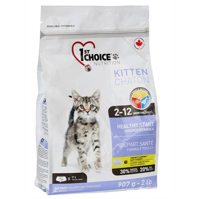 1st Choice Kitten Healthy Start сухой корм для котят с курицей 0,907 кг