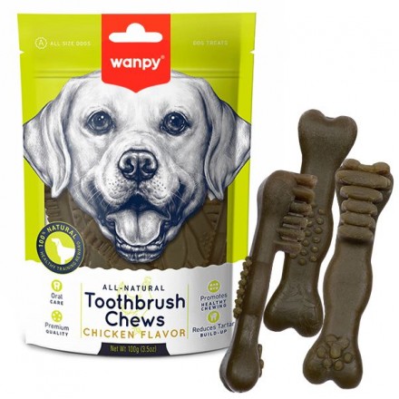 Wanpy Toothbrush Chews Chicken лакомство для собак с курицей 100 г