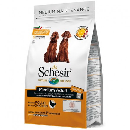 SCHESIR DOG MEDIUM ADULT CHICKEN сухой корм для собак средних пород с курицей 3 кг