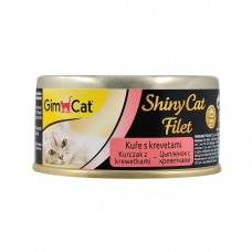 GimCat Shiny Cat Filet курица и креветки 70g