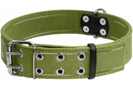 Collar двойной брезентовый ошейник со светоотражающей нитью для собак XXL