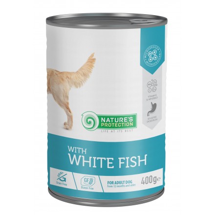 Nature's Protection with White Fish вологий корм для собак з білою рибою 400 г* 6шт.