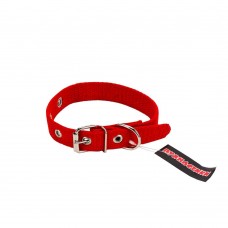 Пухнастики брезентовый ошейник для собак 20 мм, 38 см (красный) M