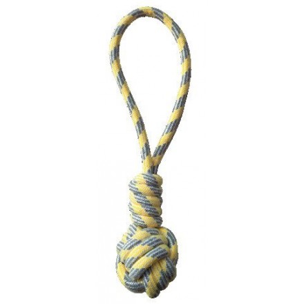 Croci Pastel игрушка для собак "Канатная груша с ручкой" (желтая) 40 см