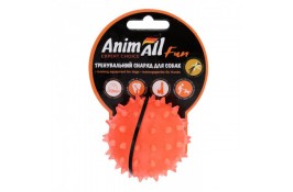 AnimAll Fun іграшка для собак "М'яч-каштан" (коралова) 7 см​