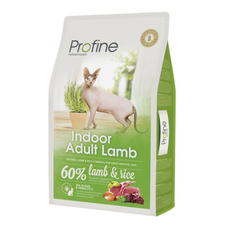 Profine Cat Indoor ягненок для выведения шерстяных комочков у котов 10 kg
