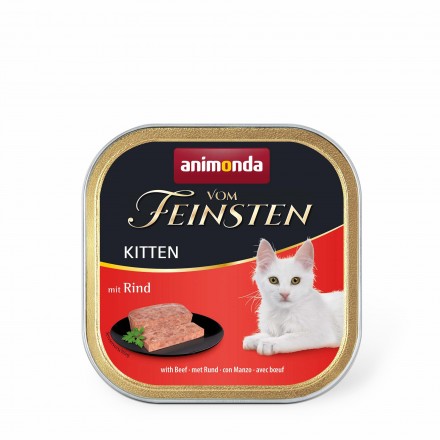 Animonda Vom Feinsten Kitten with Beef влажный корм с говядиной для котят 100 г
