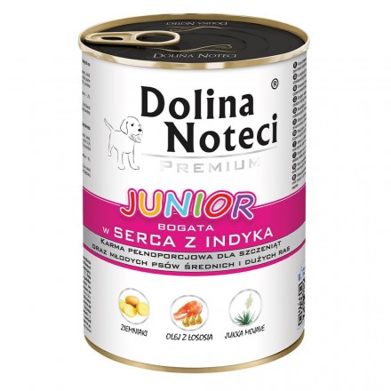 Dolina Noteci Premium вологий корм для цуценят з індичим серцем 400 г
