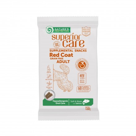 Nature's Protection Superior Care Red Coat Hypoallergenic Oral Care для собак с рыжим окрасом 150 г*6шт.