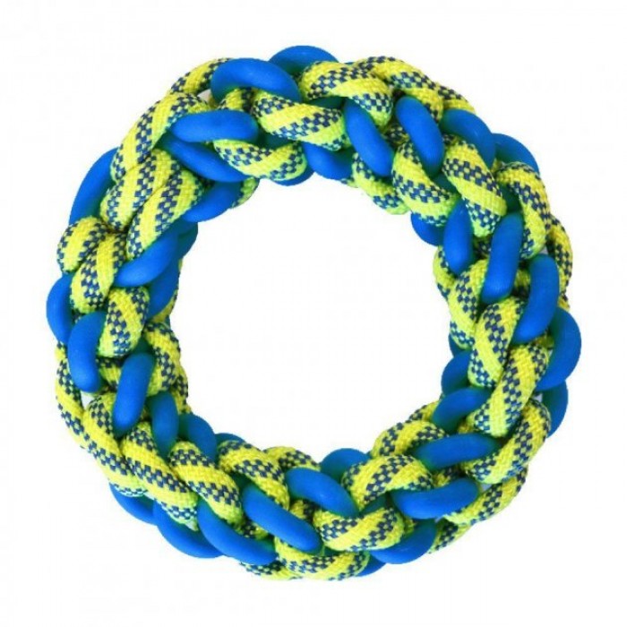 Croci Pastel игрушка для собак "Бублик плетеный" (синий) 15 см