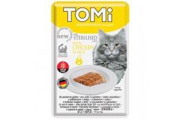 TOMI STERILISED CHICKEN IN JELLY влажный корм для стерилизованных котов с курицей в желе 85г*22шт