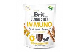 Brit Dental Stick Immuno ласощі для міцного імунітету собак з пробіотиком та корицею 251г