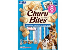 INABA Churu Bites лакомство для собак с курицей и сыром 12 г (8шт/уп)