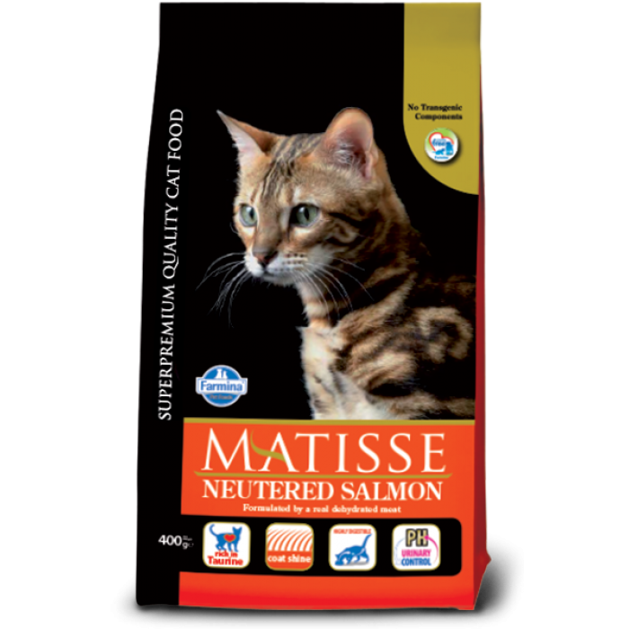 Farmina Matisse Neutered Salmon сухой корм для стерилизованных котов с лососем​ 0,4 кг