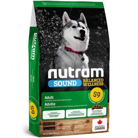 Nutram Sound Balanced Wellness сухий корм для собак з ягням та ячменем 2 кг
