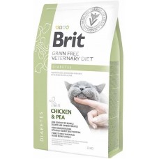Brit Grain Free Veterinary Diet Diabetes с курицей и горохом для кошек 2 kg