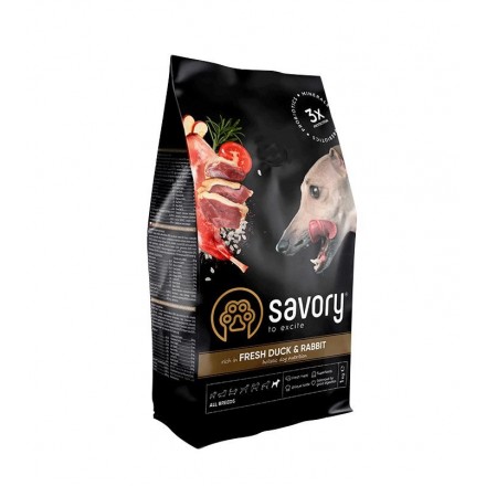 Savory Adult All Breeds rich in Fresh Duck and Rabbit для собак усіх порід 1 кг