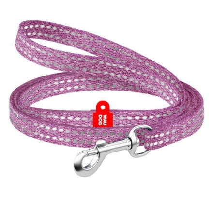 Collar WAUDOG Re-cotton світловідбиваючий повідець для собак та котів (фіолетовий) XS
