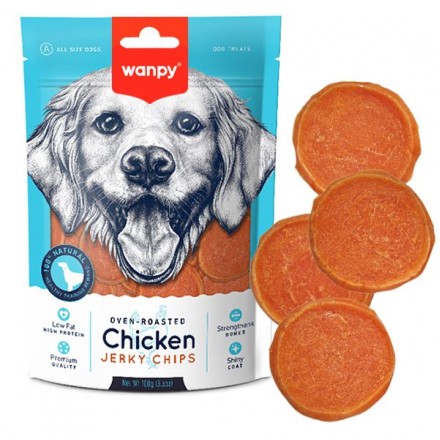 Wanpy Chicken Jerky Chips лакомство для собак с курицей 100 г