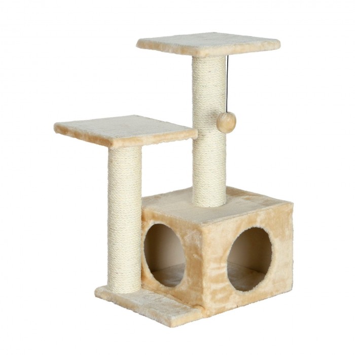 Trixie Valencia когтеточка для кошек комплексная с домиком бежевая 71 см