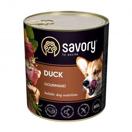 Savory Dog Gourmand утка 800g