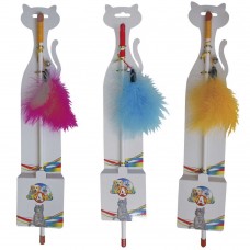 Croci іграшка Дражнилка з пір'їнкою для котів 46 см