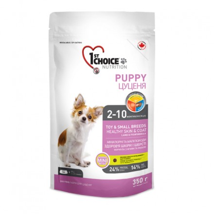 1st Choice Puppy Toy & Small Lamb & Fish сухой корм для щенков малых и мини пород с ягненком и рыбой 350г