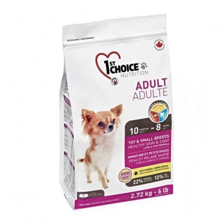 1st Choice Adult Toy & Small Lamb & Fish сухий корм для собак малих та міні порід з ягням та рибою 2,72 кг
