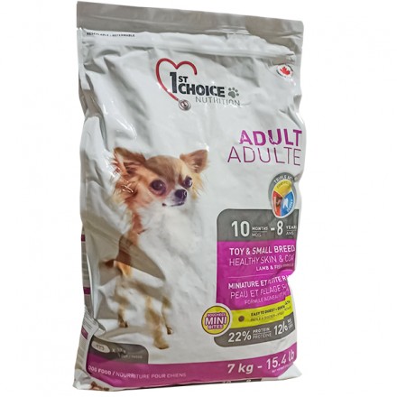 1st Choice Adult Toy & Small Lamb & Fish сухий корм для собак малих та міні порід з ягням та рибою 7 кг