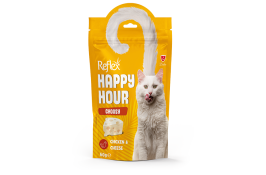 Reflex Happy Hour лакомство для привередливых котов с курицей и сыром 60г