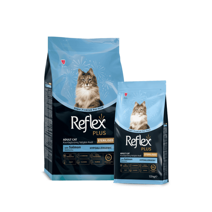 Reflex Plus Sterilised Повноцінний сухий корм для стерилізованих кішок з лососем 1,5кг