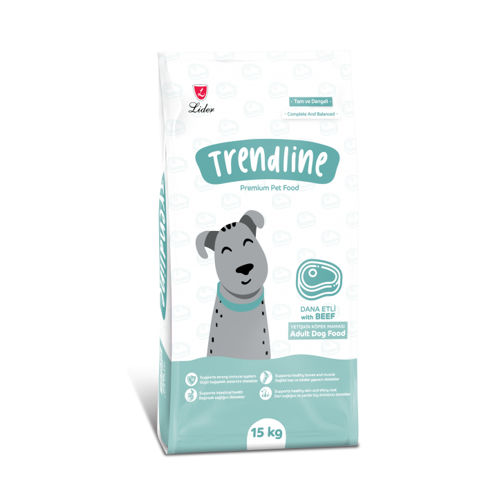 Trendline (Трендлайн) Повноцінний та збалансований сухий корм для собак з яловичиною 15кг.