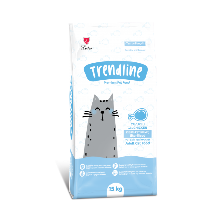 Trendline (Трендлайн) Полноценный и сбалансированный корм для стерилизованных кошек с курицей 15кг.