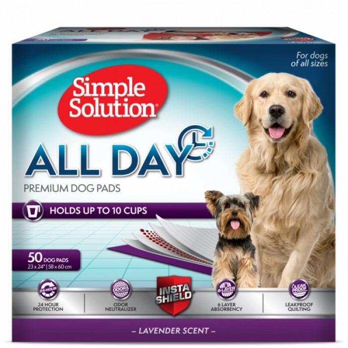 Simple Solution All Day Premium Dog Pads пелюшки з ароматом лаванди 50 шт