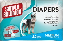 Simple Solution Disposable Diapers Medium подгузники для собак M 12 шт