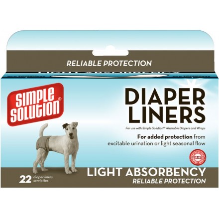 Simple Solution Disposable Diaper Liners-Light Flow прокладки для собак 22 шт