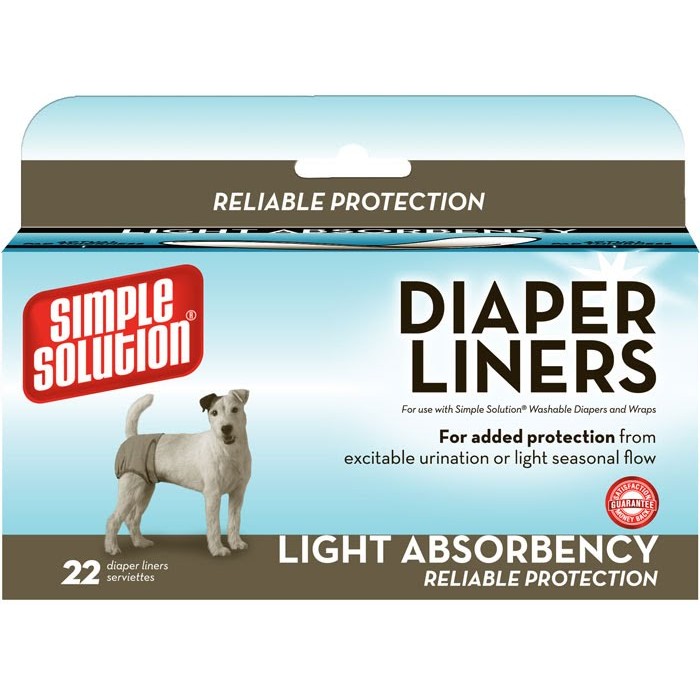 Simple Solution Disposable Diaper Liners-Light Flow прокладки для собак 22 шт