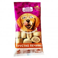 Собача насолода лакомство для собак хрустящее печенье в форме рулетиков с начинкой из мяса птицы 60г