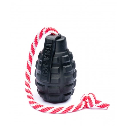 Игрушка SodaPup Magnum Grenade Reward Toy – Black (Магнум Гринад Ревард Той Блек) «Граната на веревке», черная M
