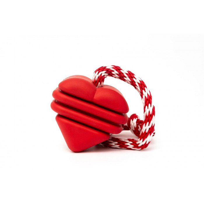 Игрушка SodaPup Heart on a String (Херт-он-а-Стринг) «Сердце на веревке», красное