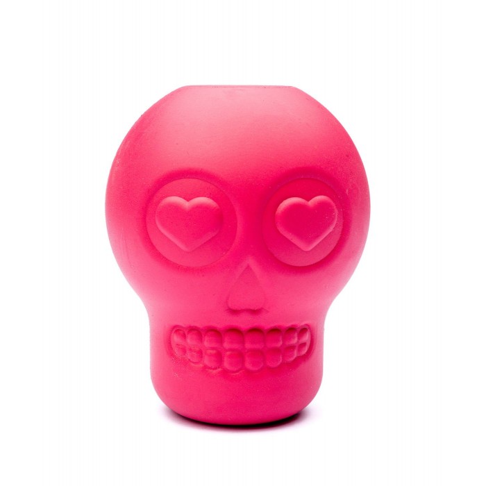 Игрушка SodaPup Skull Treat Dispenser – Pink (Скулл Трит Диспенсер Пинк) «Череп», розовый L