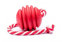 Игрушка SodaPup Stars and Stripes Ultra-Durable Reward Toy – Red (Старс-энд-Стрипс Ультра Дюрабл Ревард Той Ред) «Мяч на веревке», красный