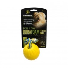 Starmark Swing & Fling DuraFoam Fetch Ball іграшка для собак м'яч для тренувань (жовтий) 6,4 см