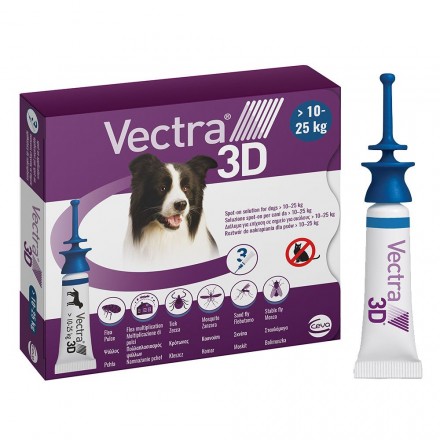 VECTRA 3D (Вектра 3D) капли на холку для собак от 10 до 25 кг
