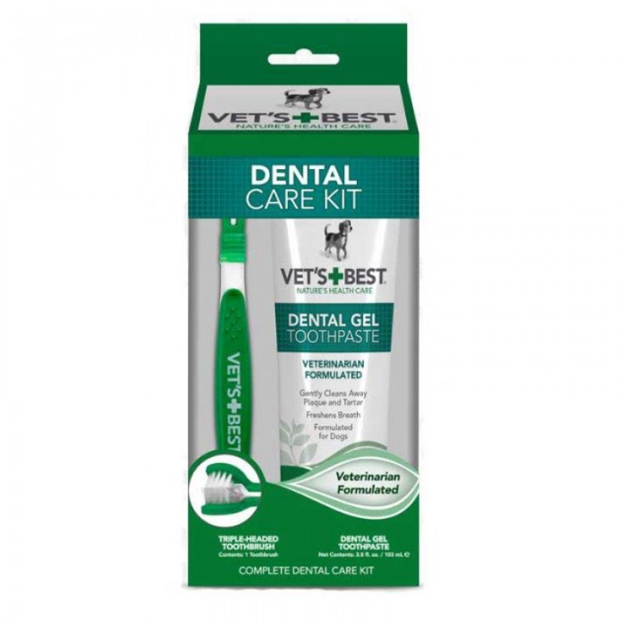 VET`S BEST Dental Care Kit набор для ухода за полостью рта собак 103 мл