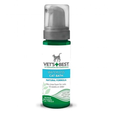 VET`S BEST Waterless Cat Bath пена для экспресс купания кошек 118 мл