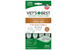 VET`S BEST Flea&Tick Drops Large капли от блох и клещей для собак от 18 кг (4,6 мл х 4)