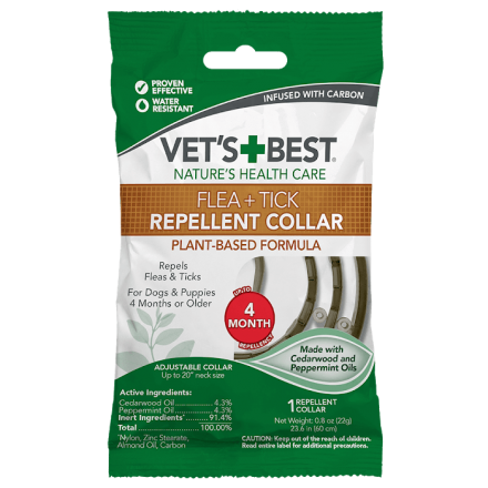VET`S BEST Flea&Tick Repellent Dog Collar ошейник от блох и клещей для собак 60 см